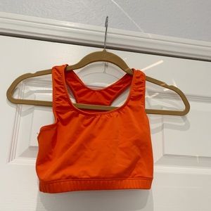 Orange sports bra
